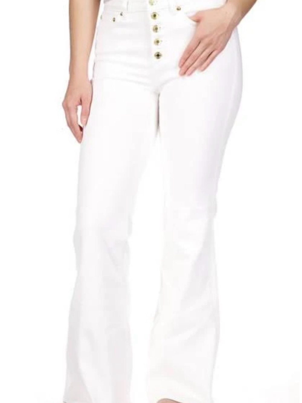 Michael Kors Selma Flare Higher Rise Slim Through Hip and Thigh Flare Leg
